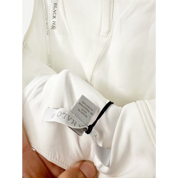 Black Halo Lena White Strapless Wide Leg Tailored Formal Jumpsuit Size 6 - Picture 6 of 7